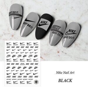 NIKE BLACK Nail Decals NWT